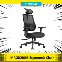 NEWTRAL MAGICH003 Ergonomic Chair, Auto-Following Backrest, Adaptive Lower Back Support, Adjustable Headrest Seat Depth