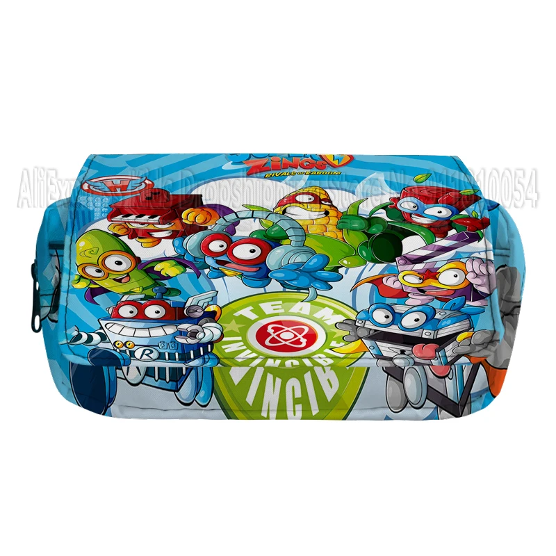 SuperZings Pencil Case Super Zings Double Layer Boys Girl Multi-function School Pencil Box Pencilcase Pencil Bag