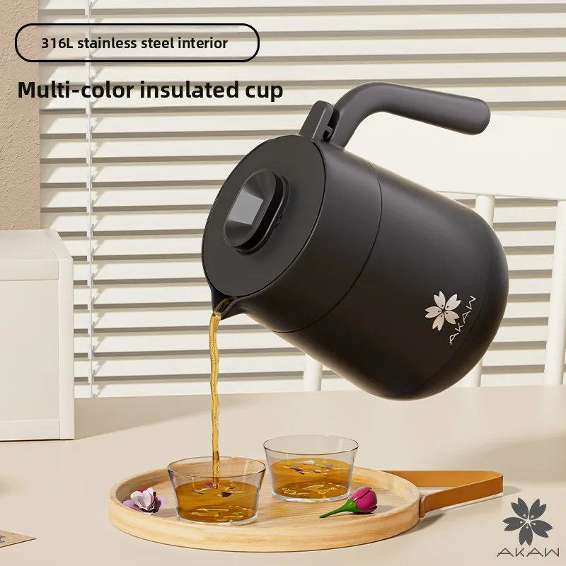 AKAW36 Stainl Steel Large Capaci Tea Water Separation Insulated Pot Portable Home Use Tea Kettle with Tea Strainer