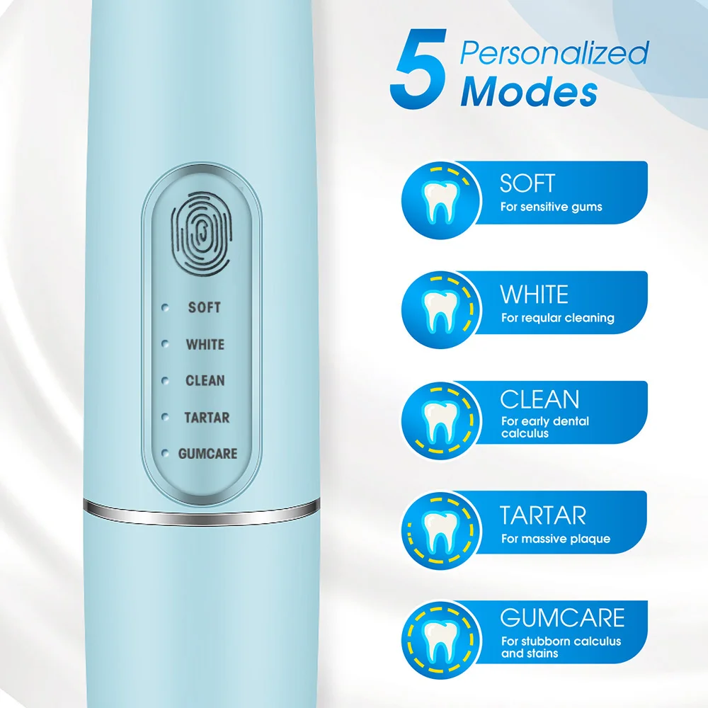 Escova de dentes elétrica 2 em 1, limpador de placa, cálculo dental, removedor de tártaro, raspador dental sônico, ferramenta de limpeza de clareamento dental