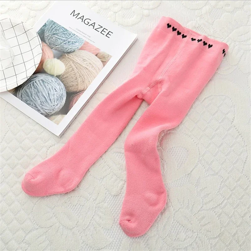 0-7T Kid Girl Tights Baby Stockings Autumn Baby Tights Winter Warm Child Pantyhose Cotton Pants Candy Color Cute Girls trousers