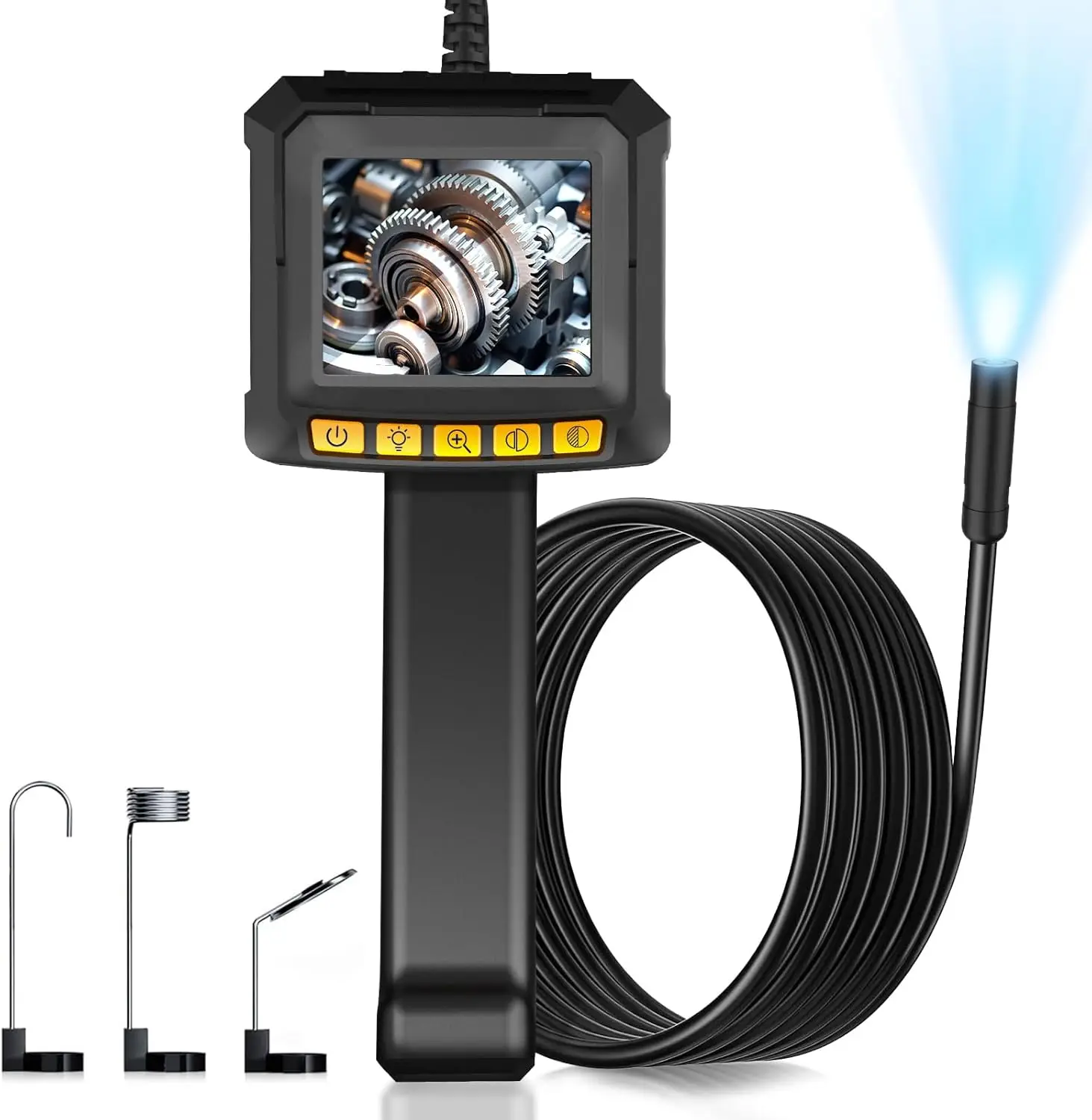 مومان لأنابيب الصرف الصحي السيارات EOS1 Borescope 1080P HD كاميرا التفتيش مع 2.4 "IPS شاشة 16.4ft كابل شبه صلب IP67 مقاوم للماء