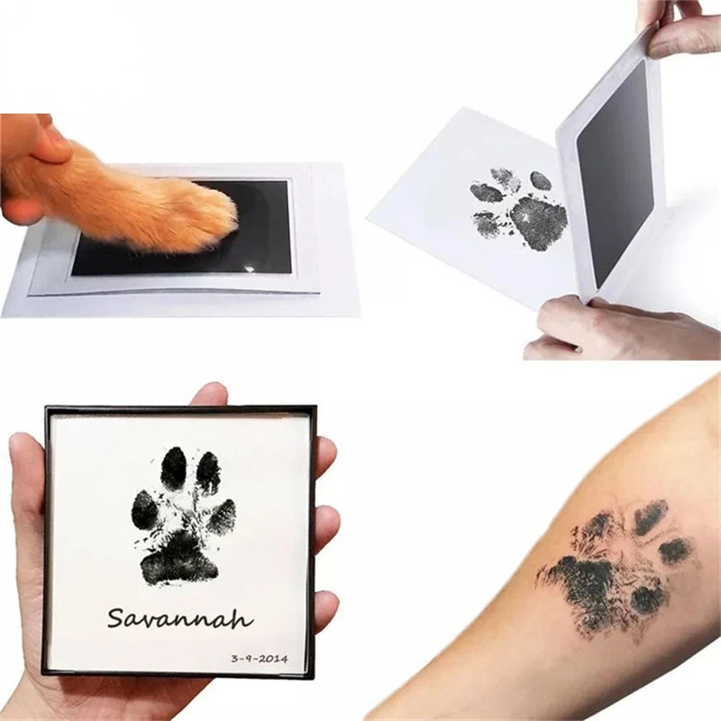 

Pet Dog Paw Prints Souvenirs Dog Accessories for Small Dogs Non-toxic Footprints Handprint No Touch Skin Inkless Kits Newborn