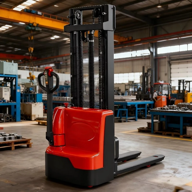 1.5T Walk-behind Electric Stacker 3 Meter Lifting Lithium-Ion Battery Warehouse Forklift High