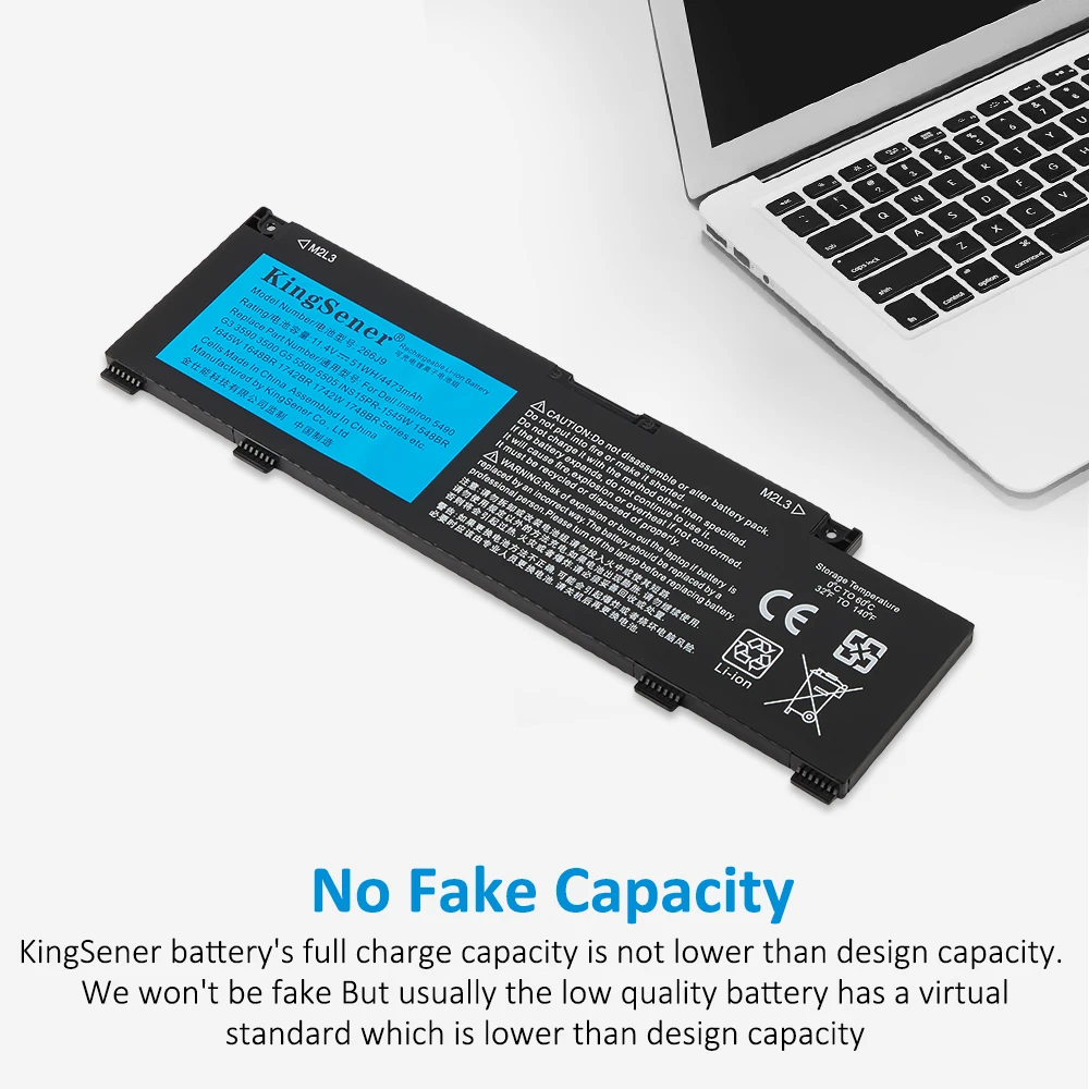 KingSener 266J9 Laptop Battery for DELL G3 15 3590 3500 G5 15 5500 5505 Series For DELL Inspiron 14 5490 M4GWP PN1VN 11.4V 51WH