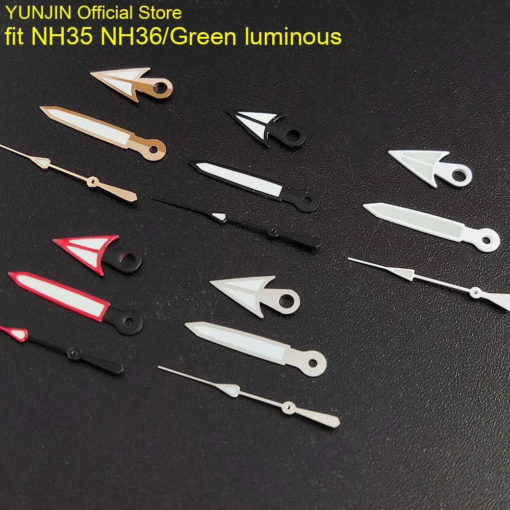 Watch Hands Green Super Luminous Hands Fit NH 35 NH36 Movement High Quality Super Green Light Pointer