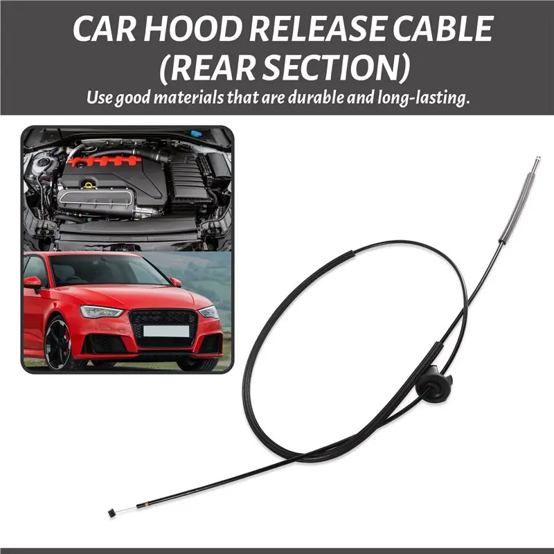 Car Hood Release Pull Handle Front Section Cable 8V0823531A 8V0823531B 8V0823531 For A3 S3 RS3 2013-2021 Long