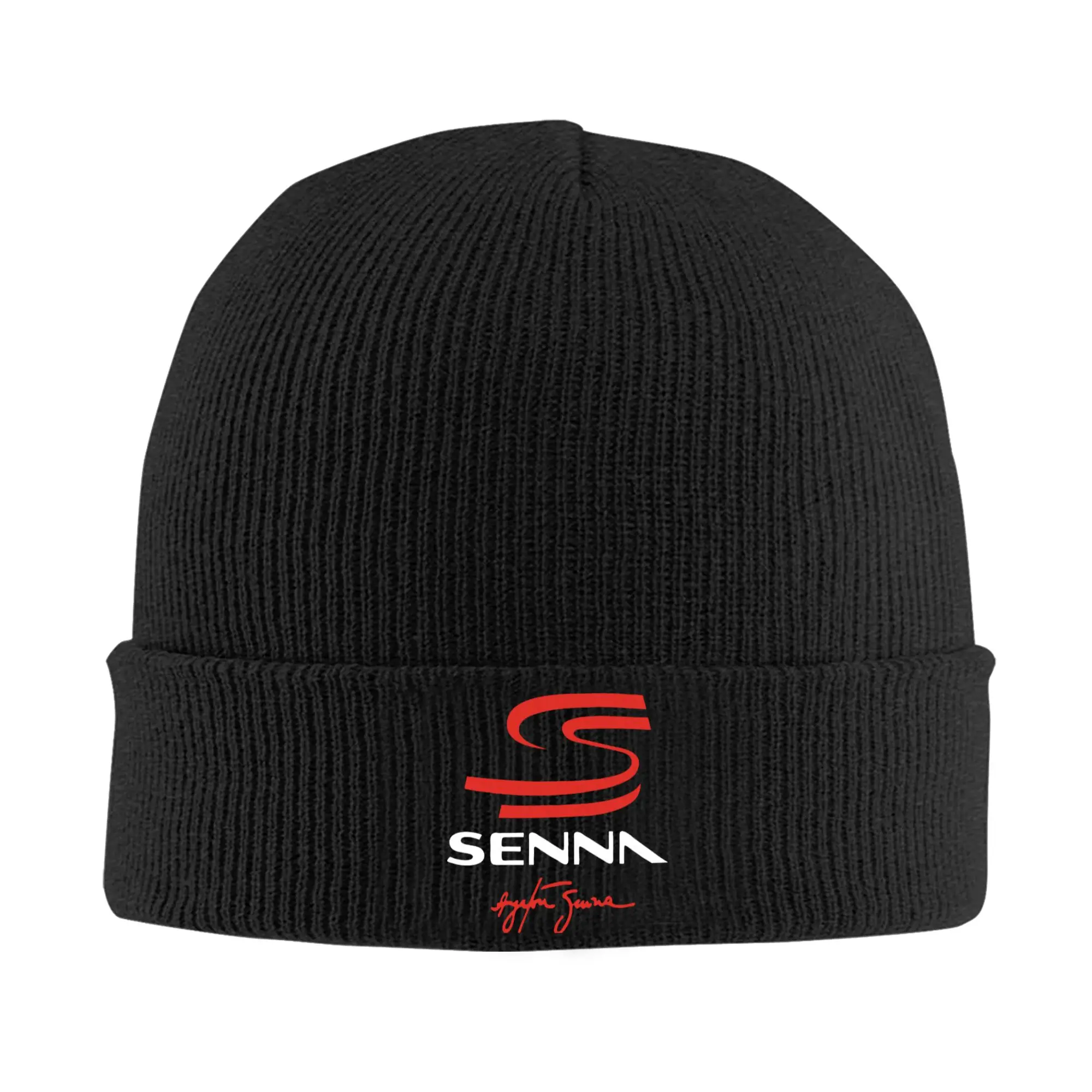 Ayrton Senna Signature Hat Autumn Winter Beanies Warm Racing Car Caps Men Women Acrylic Skullcap