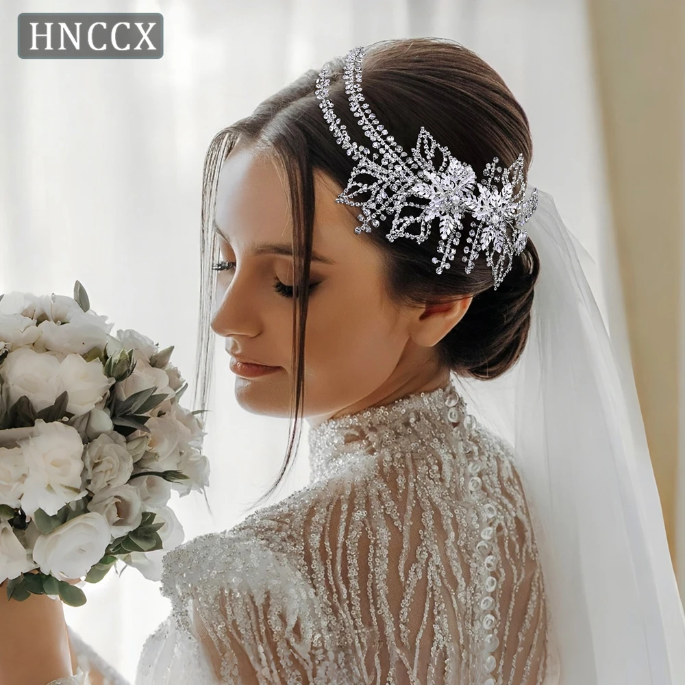 YouLaPan HP254 Cưới Phụ Kiện Tóc Cô Dâu Dây Tinh Tế Đầu Nữ Mũ Trụ Cô Dâu Tay Cài Tóc Pha Lê