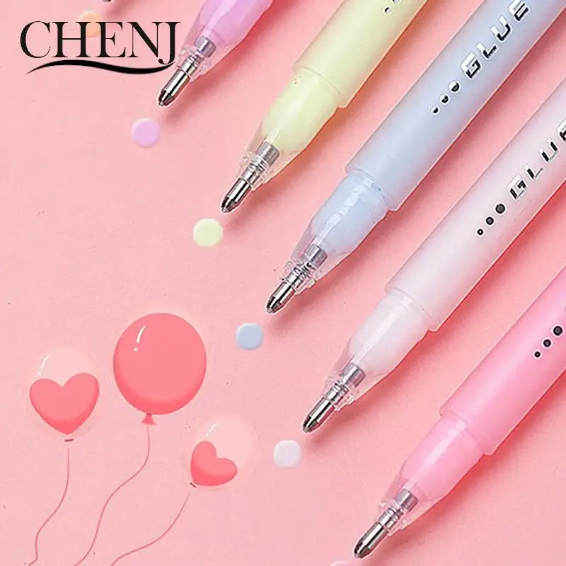 Mohamm Solid Glue Stick Pen Shape Candy Color Quick-drying High Viscosity Creative Students Stationery