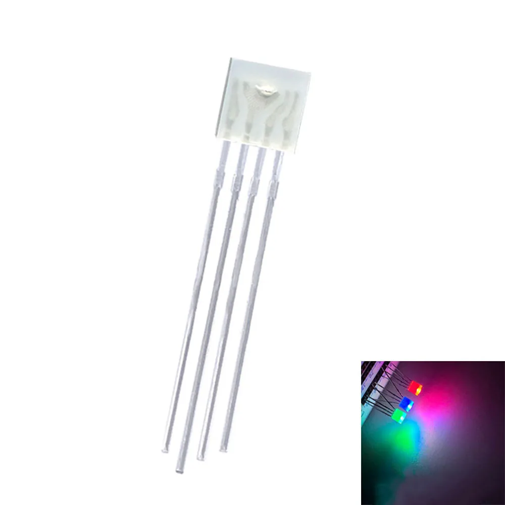 1000PCS 2X5X5 Square Transparent/Diffused Four Legged Full Color RGB Led Light Diode Tricolor DIP LED 255 Common Anode/Cathode