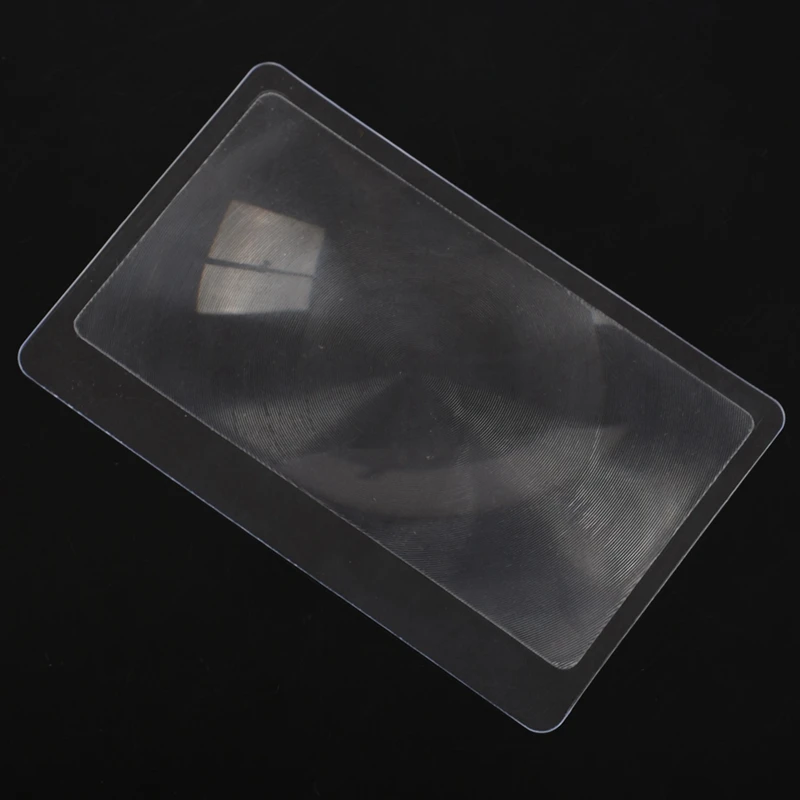 2 Pcs 3 X Magnifier Magnification Magnifying Fresnel Pocket Credit Card Size Transparent Magnifying Glass