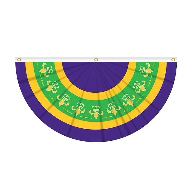 Flagicts 100% Polyester Brazilian carnival Half circle Fans Flags