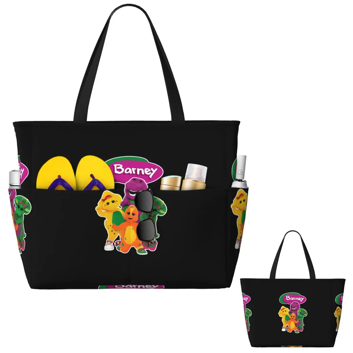 

Пляжная большая сумка Barney And Friends, спортивная сумка для занятий йогой, большая большая сумка, женская дорожная сумка, сумка для фитнеса