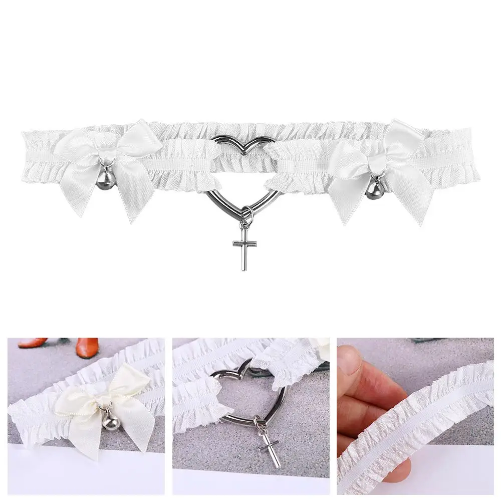 Elastic Clothing Accessory Punk Bow Jk Lolita Female Suspenders Sexy Suspenders Leg Garter Heart Shape