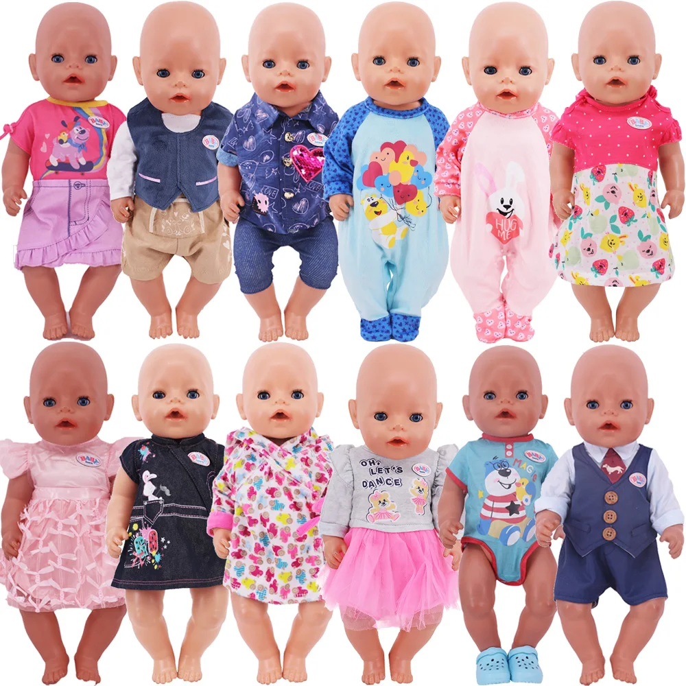 Clothes For Doll Baby Top Pant Overcoat Doll Accessoires 18Inch American&43Cm Reborn Baby Doll Pop Girl Toys Our Generation Gift