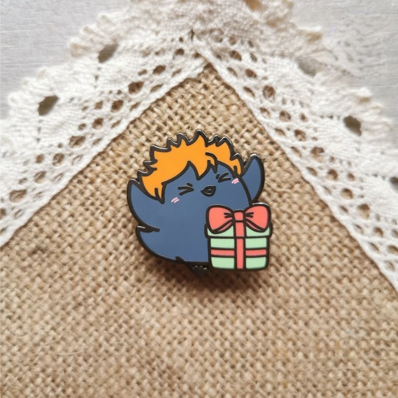 HQ Volleyball Anime Year 1s Karasuno Winter Birb Enamel Pin