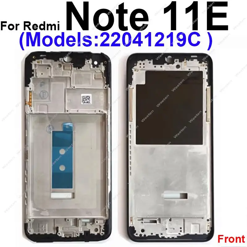 

Средняя рамка ЖК-дисплея для Xiaomi Redmi Note 11E Note 11E Pro, передняя крышка ЖК-рамки, средний корпус, запасные части