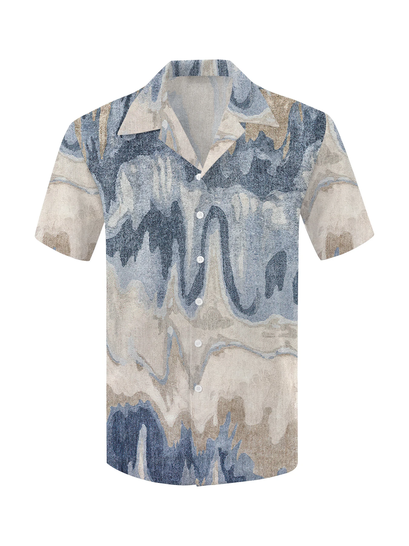 Camisa de manga corta con estampado geométrico para hombre, cárdigan informal de playa hawaiana para hombre, camisa elegante y cómoda para hombre