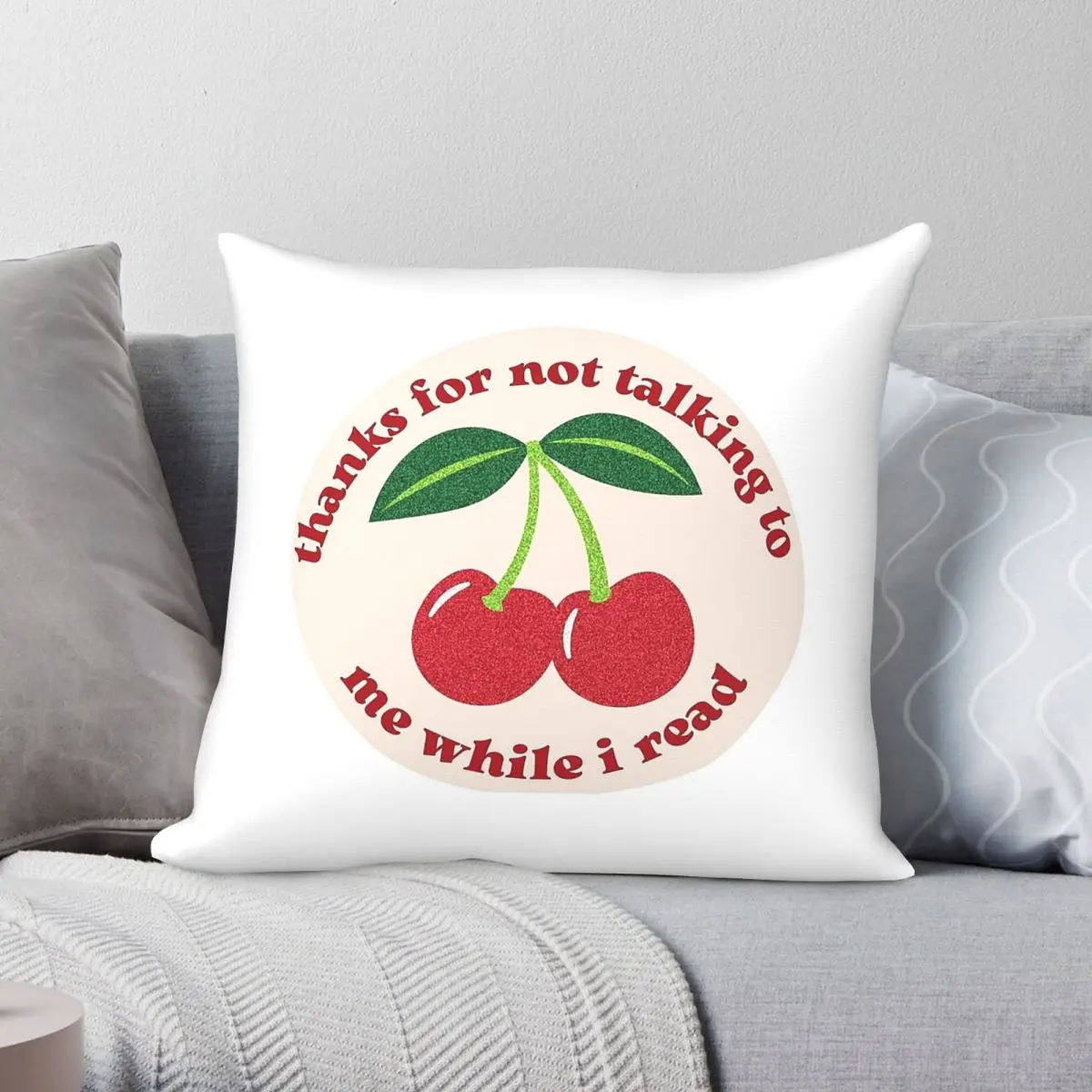 Thanks For Not Talking To Me While I Read Square Pillowcase Polyester Linen Velvet Creative Zip Decor Pillow Case Sofa