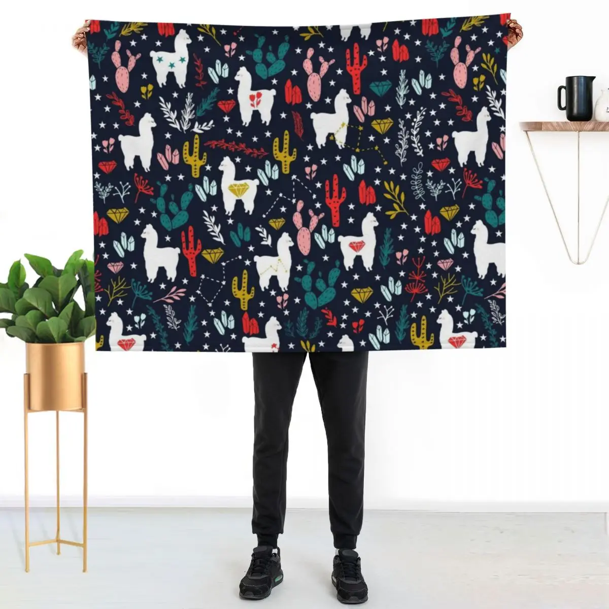 

Funny Alpaca Throw Blanket Luxurious Soft Blanket Holiday Gift for Family