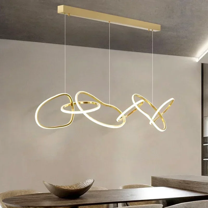 

Modern LED Pendant Lamps Home Decor Chandeliers for Living Dining Room Indoor Hanging Light Fixture Gold Suspension AC 110V 220V