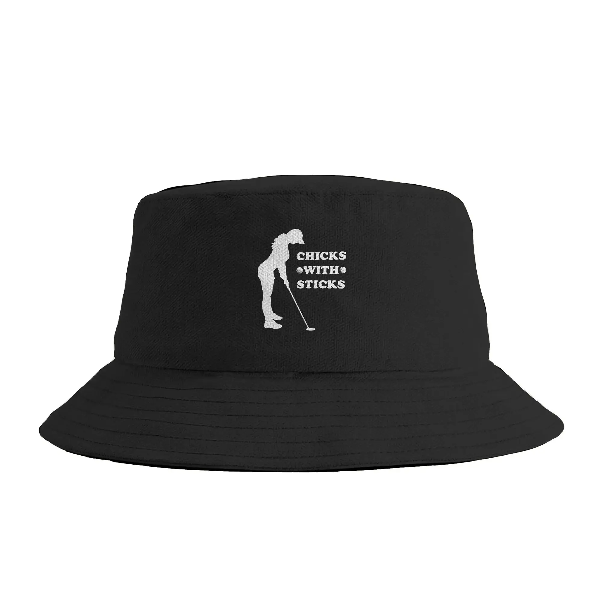 Funny Golf Golfer Mother Day Birthday Chicks And Sticks Bucket Hat  Streetwear Fisherman Caps For Men Women Retro Visor Hats