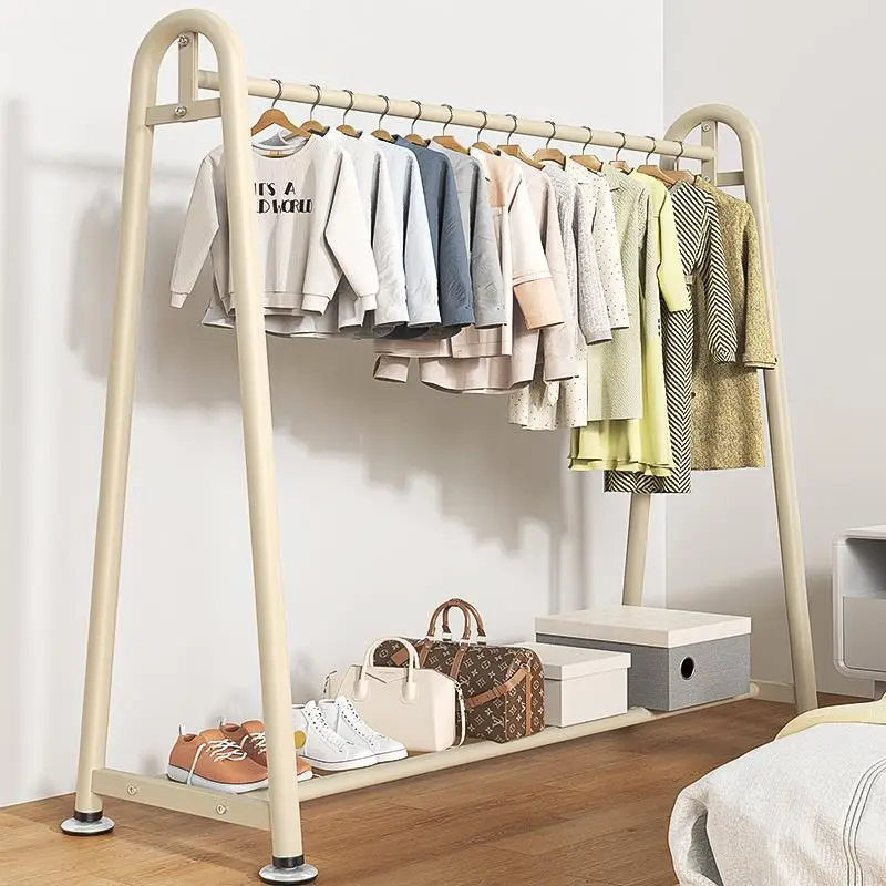 

Простая напольная вешалка для одежды для спальни, отдельно стоящая, для использования в помещении, на балконе, органайзер для хранения
