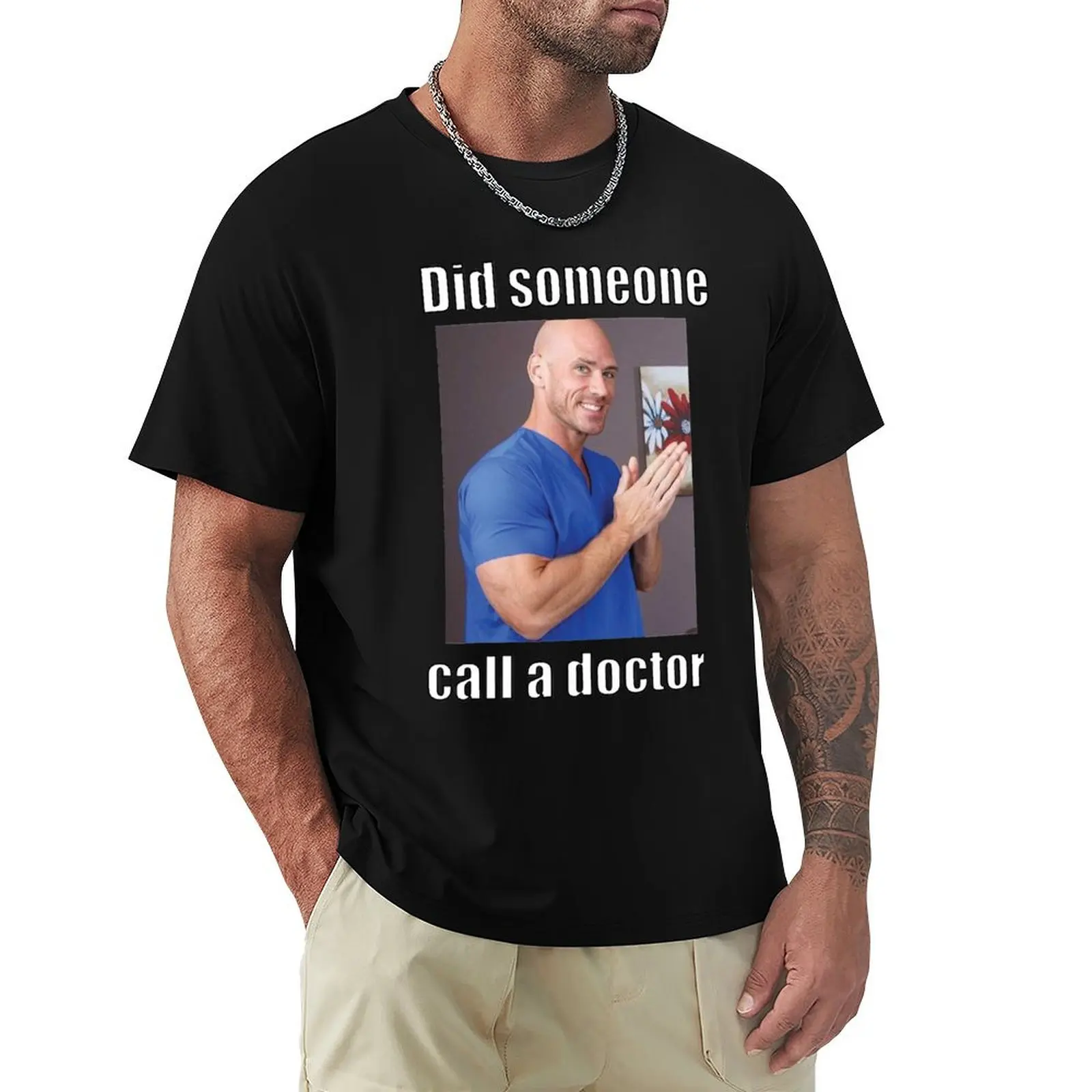 

Johnny sins Doctor T-Shirt plus size clothes customs mens graphic t-shirts big and tall