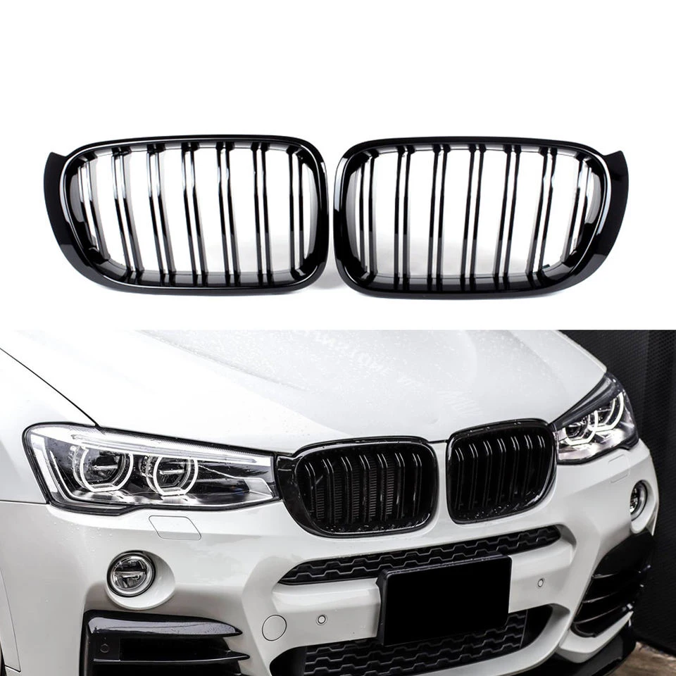 

High Quality ABS And Carbon Fiber Glossy Black Grill Fit For BMW X2 X3 X4 X5 X6 X7 Auto Front Bumper Grill