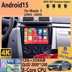Android 15 video Player Car Radio For Mazda 3 2004 -2009 2din with BOSE Multimedia Player Carplay Stereo GPS Head Unit