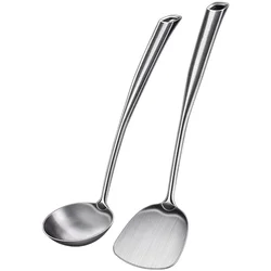 Raspador familiar de acero inoxidable 304, espátula para freír, cuchara para servir, cocina, giratoria para hornear, certificado de lujo
