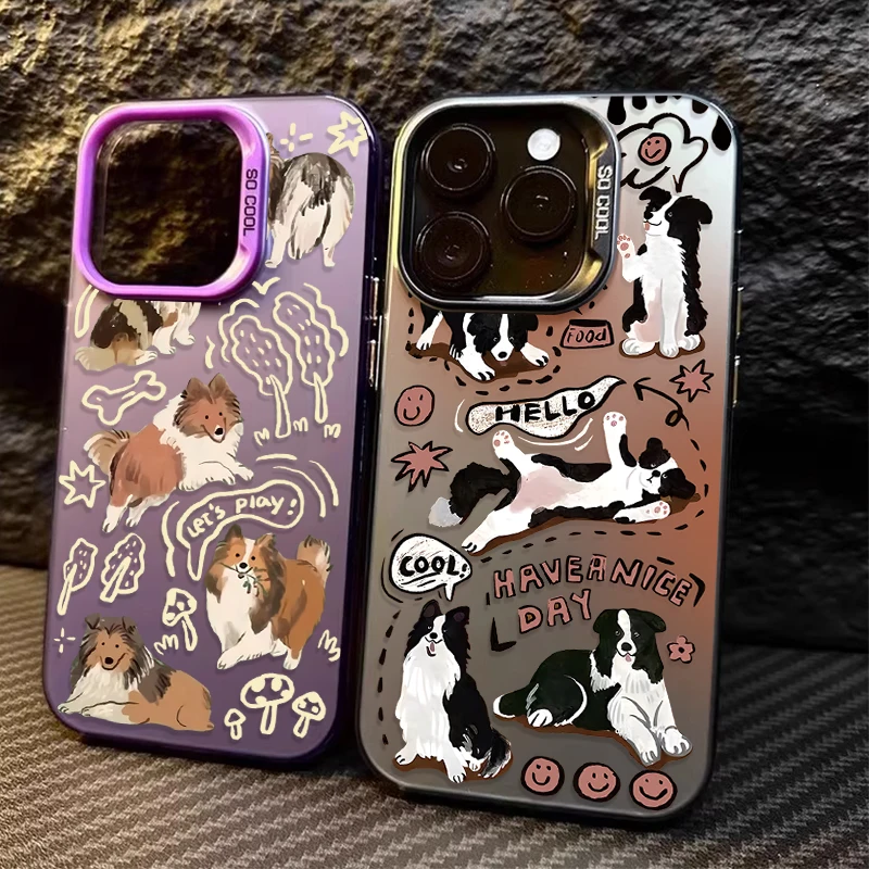 Cute Border Collie Dog Case For Xiaomi Poco X5 F6 X6X3 Pro F5 Pro M6 Mi 11 Lite 5G NE 14 13T 12T 11T Shockproof PC Bumper Cover