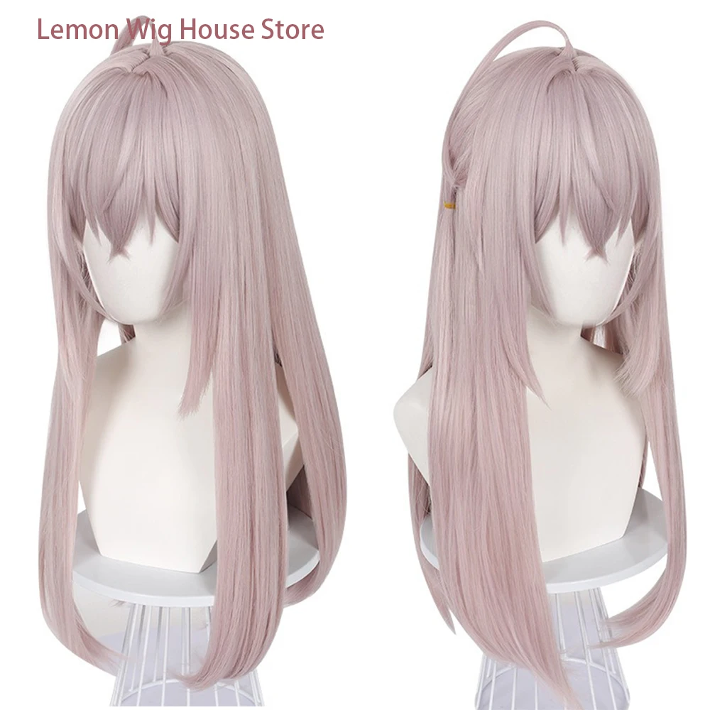 Alisa Mikhailovna Kujou Cosplay Wig Long Straight Grey Pink Wig Heat Resistant Synthetic Wigs for Halloween Costume Anime Wig