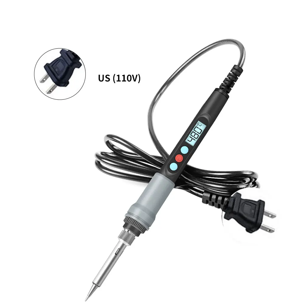 AC110V/220V 90W Electric Soldering Iron Precise Temperature Control LED Display Ceramic Fast Heat Core Welding Equipment Pen