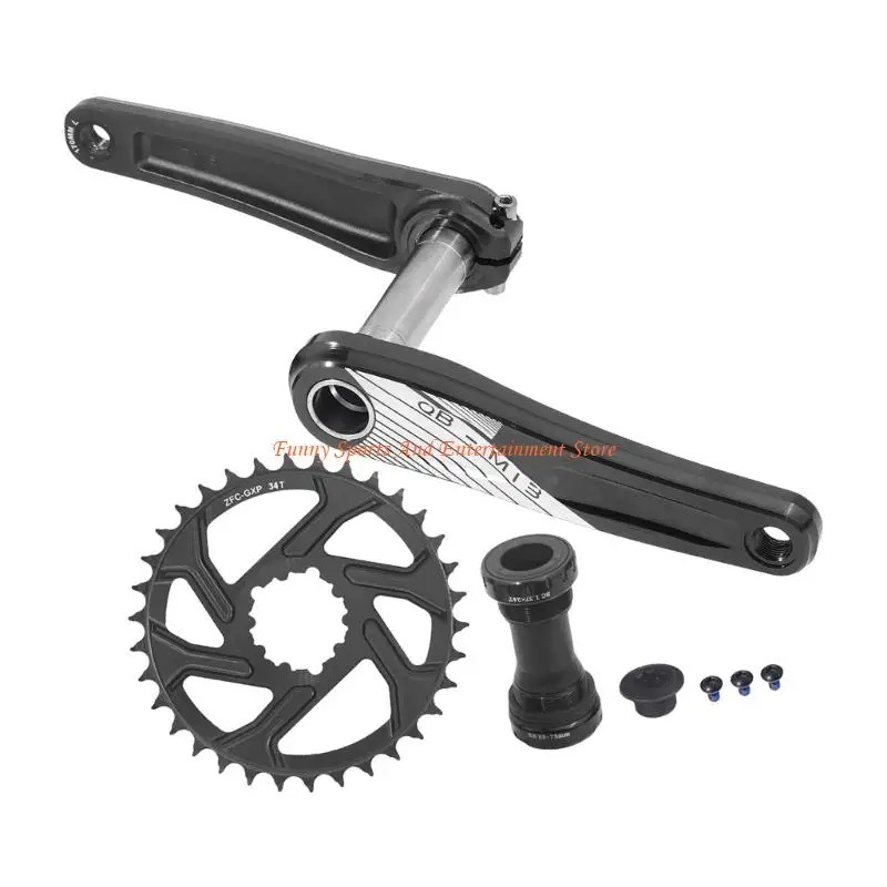 C4DE Aluminium-Kurbelgarnitur, 47,1 mm breiter Arm, 24 mm Chromoly für sichere Installation, Single Speed – Detail 8
