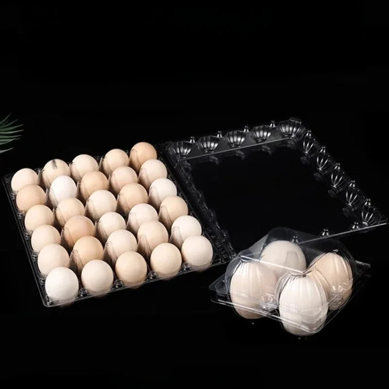 30pcs Disposable Plastic Egg Tray Clear Anti Collision Measures Pack Box Earthquake Resistance Storage Boxes Egg Protection Tray