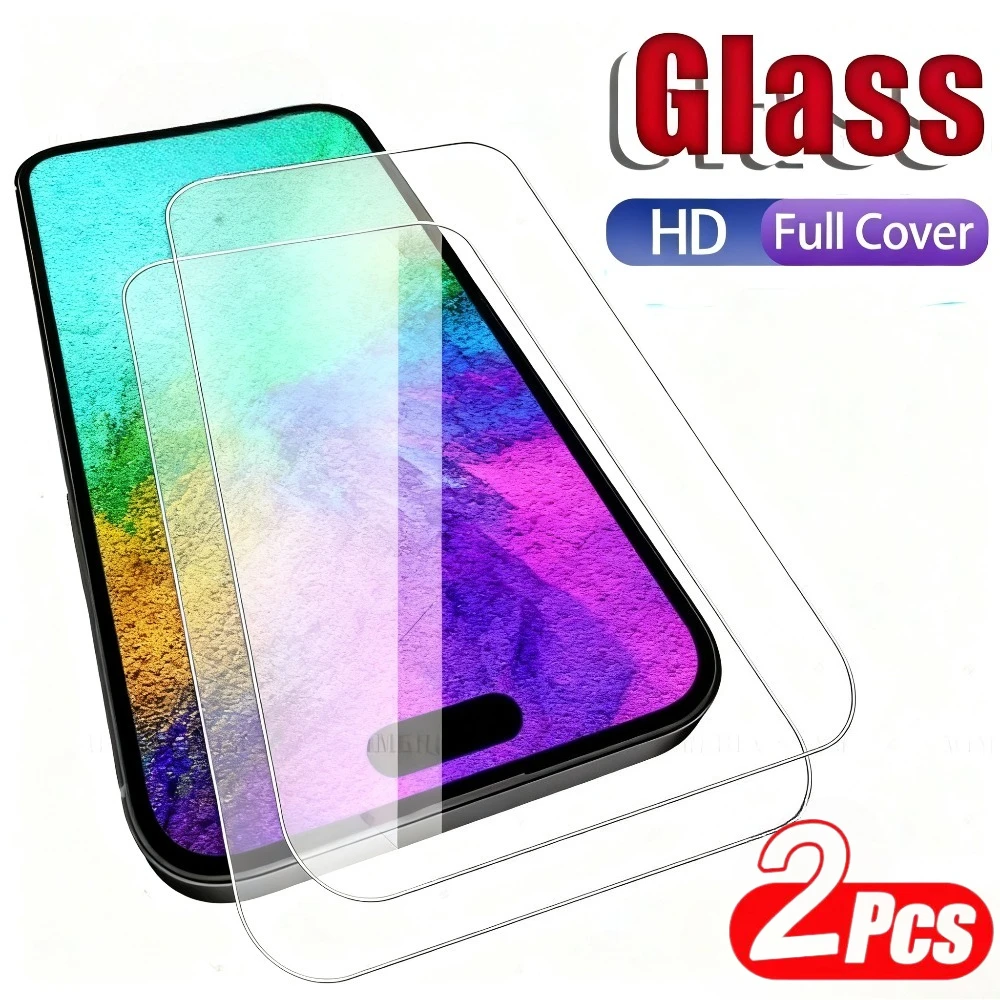 2 Stück hochklare Displayschutzfolie für iPhone 17 16 15 14 Pro Max Air 13 12 11 Pro 16 15 14 Plus XR XS 9H Härte gehärtetes Glas