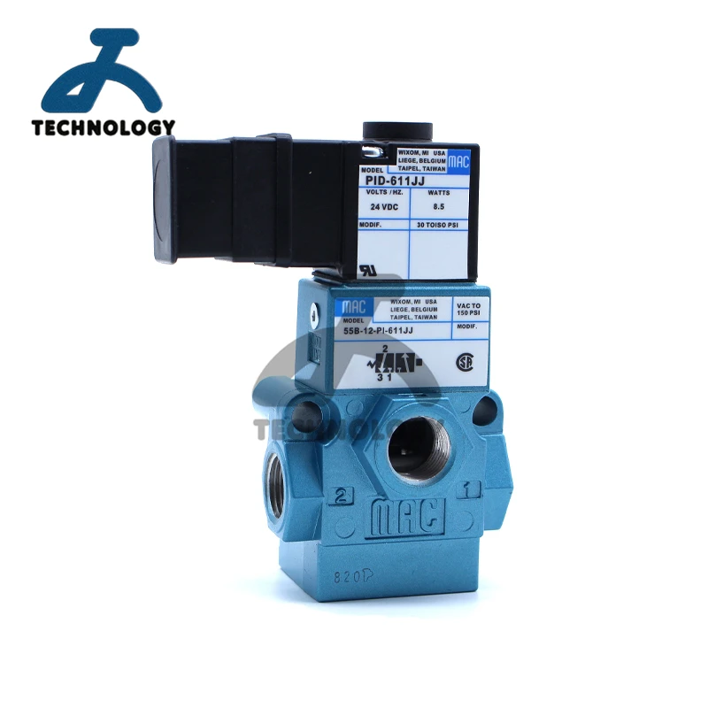 Pneumatic solenoid valve MAC 55B-12-PI-871JD 24V 55B-12-PI-111JA 55B-12-PI-121JA 55B-12-PI-611JJ 55B-12-PI-501JD JJ JA JB JD BA