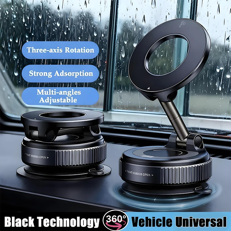 Penyangga Ponsel Mobil Magnetik Vakum Baru, Penyesuaian Multi-sudut, Desain Hisap Magnet Kuat, Penyangga Navigasi Lipat 2026