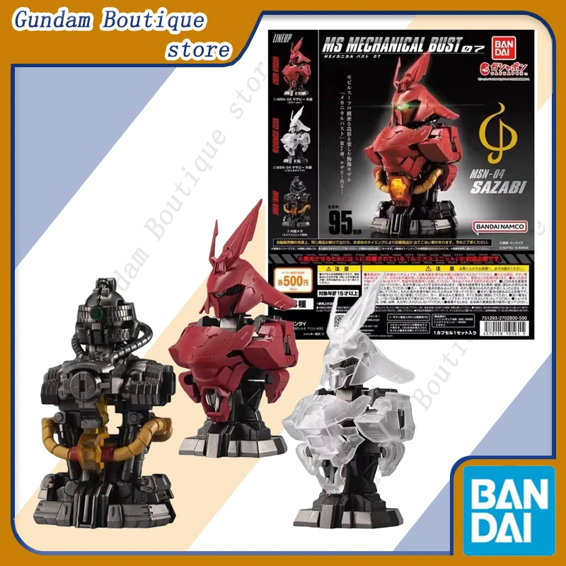 

Bandai Genuine Gundam Gashapon MS MECHANICAL Bust 07 MSN-04 SAZABI Anime Action Figure Collectible Model Toys Gift Children Kid