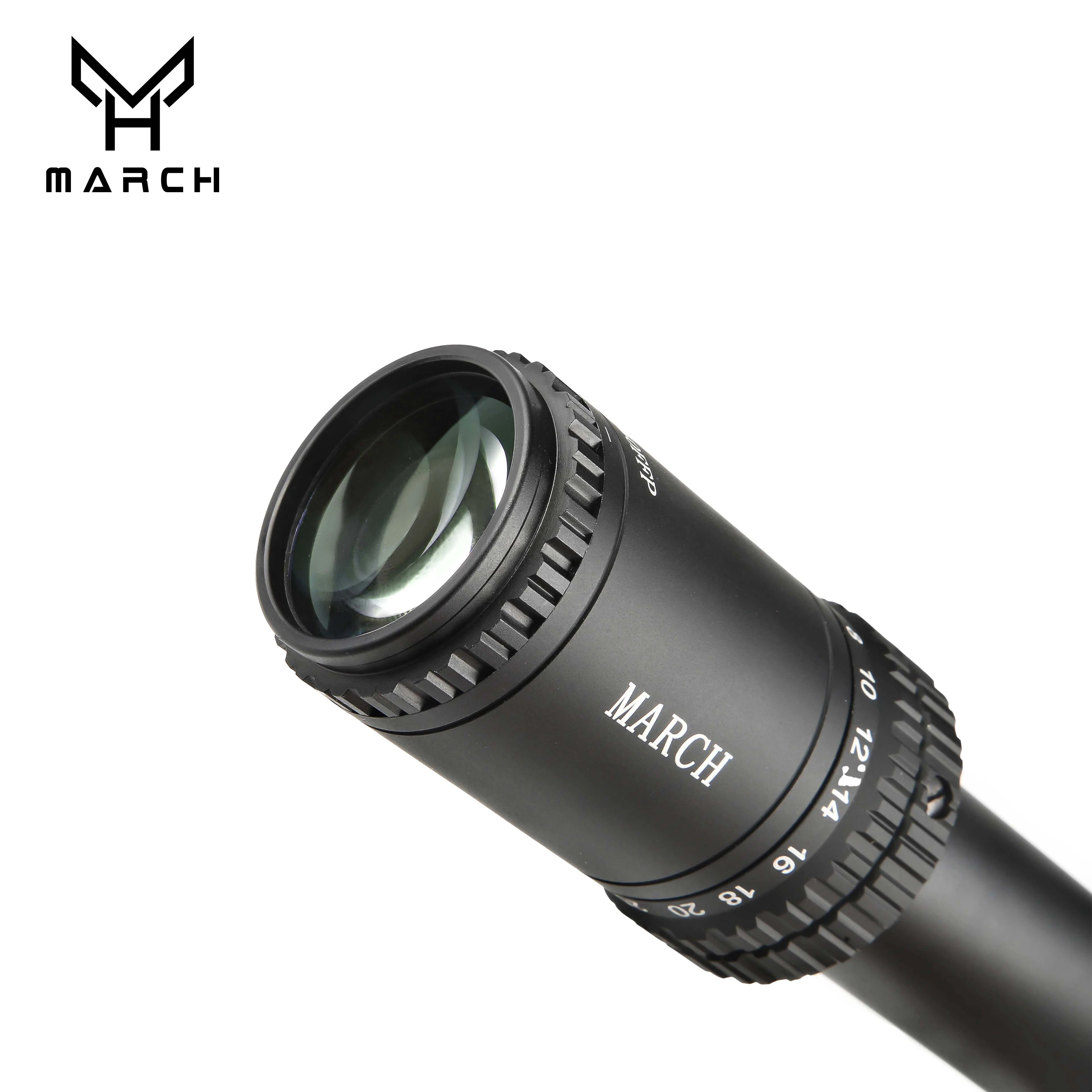 MARCH SK 5-25X50FFP IR Tactical First Focal Plane Riflescope Big Wheel Optic Sight For Hunting Rifle Sniper Hunting Fits PCP