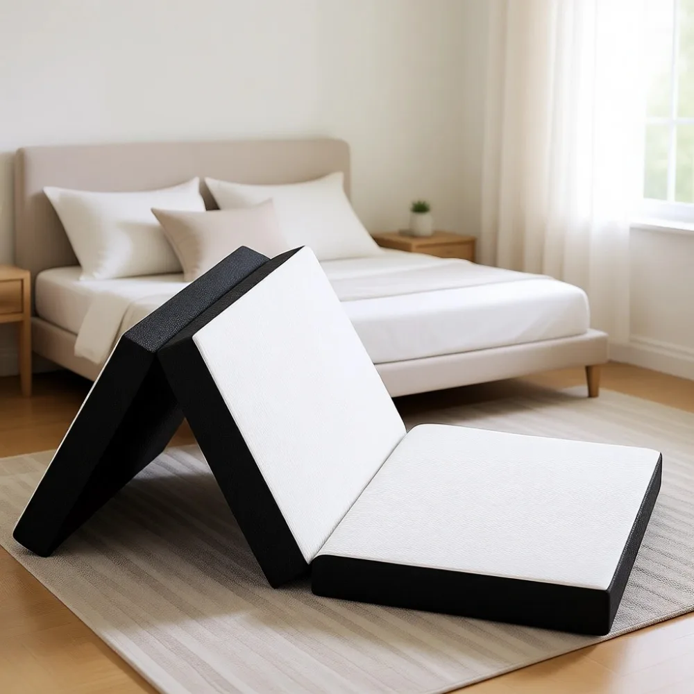 

Складной матрас из пены с эффектом памяти, 3 дюйма, полноразмерный, портативный, для пола, с моющимся чехлом, для путешествий и кемпинга