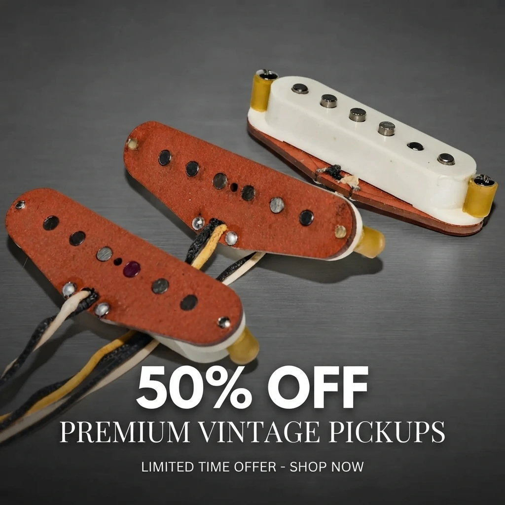 ST Style Vintage 57 Single Coil Pickup Set Handmade SSS Electric Guitar Pickups with Red Fiberboard for Stratocaster Replacement