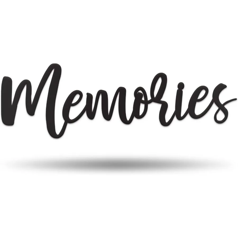 

Vivegate Memories Настенный декор Металлическая художественная деталь 17x5 Воспоминания Семейная настенная вывеска Металлические вырезанные знаки из прочного металла с порошковым покрытием