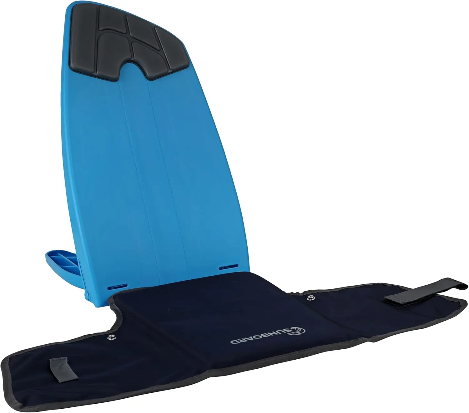 Silla de playa portátil con reclinación de 5 posiciones y almacenamiento de 8 litros – Estilo mochila – Azul