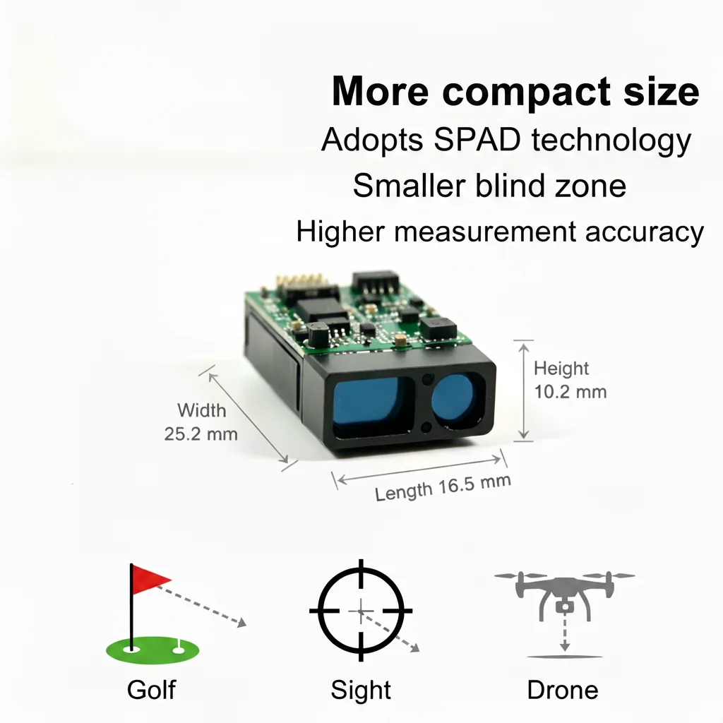 905nm Class 1 Eye-Safe ToF LiDAR Distance Sensor Module 700m Laser Rangefinder for  Obstacle Avoidance Altimeter