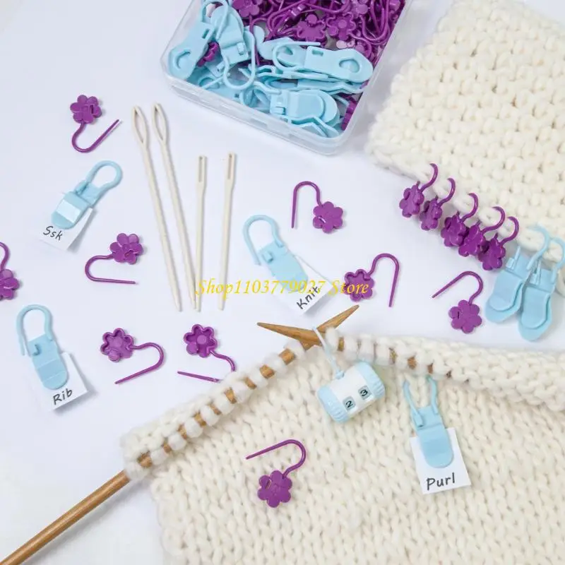 

C4DF 1 Set Crochet Markers Knitting Stitching Markers Knitting Accessories for Craft