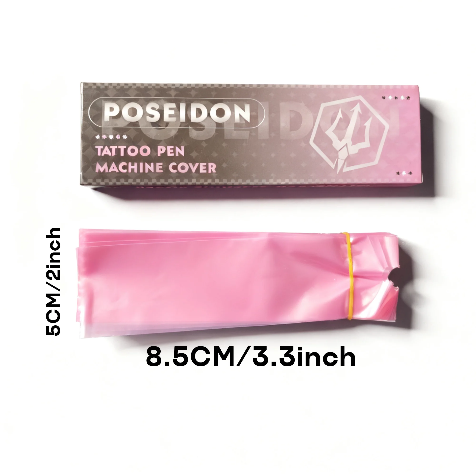 200Pcs POSEIDON Tattoo Machine Bag Disposable Plastic Pink Black Tattoo Pen Sleeve Bag Professional Tattoo Accessories