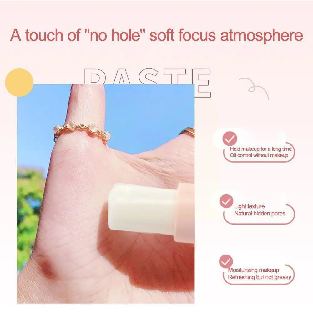 Make-Up Basis Gezicht Primer Stick Onzichtbare Porie Licht Cakey Olie-Controle Primer Concealer Stick Niet Afwerking Geen Matte Cosmetische Cr D4d0